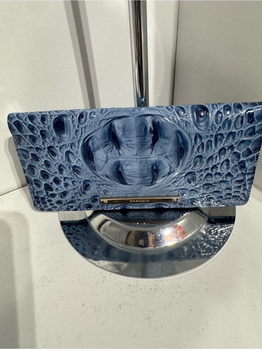 Brahmin Ady Blue serenade Croc-Embossed Decorative Frame